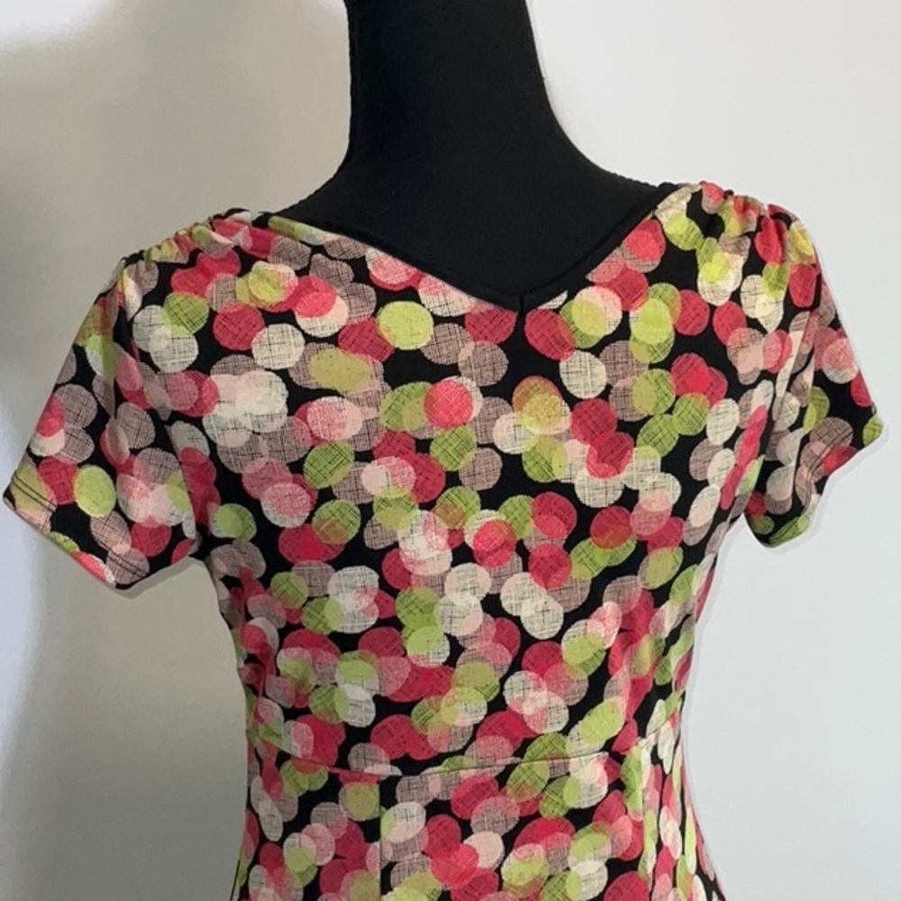 Rabbit Rabbit Rabbit Designs Colorful V-Neck Dress - image 4